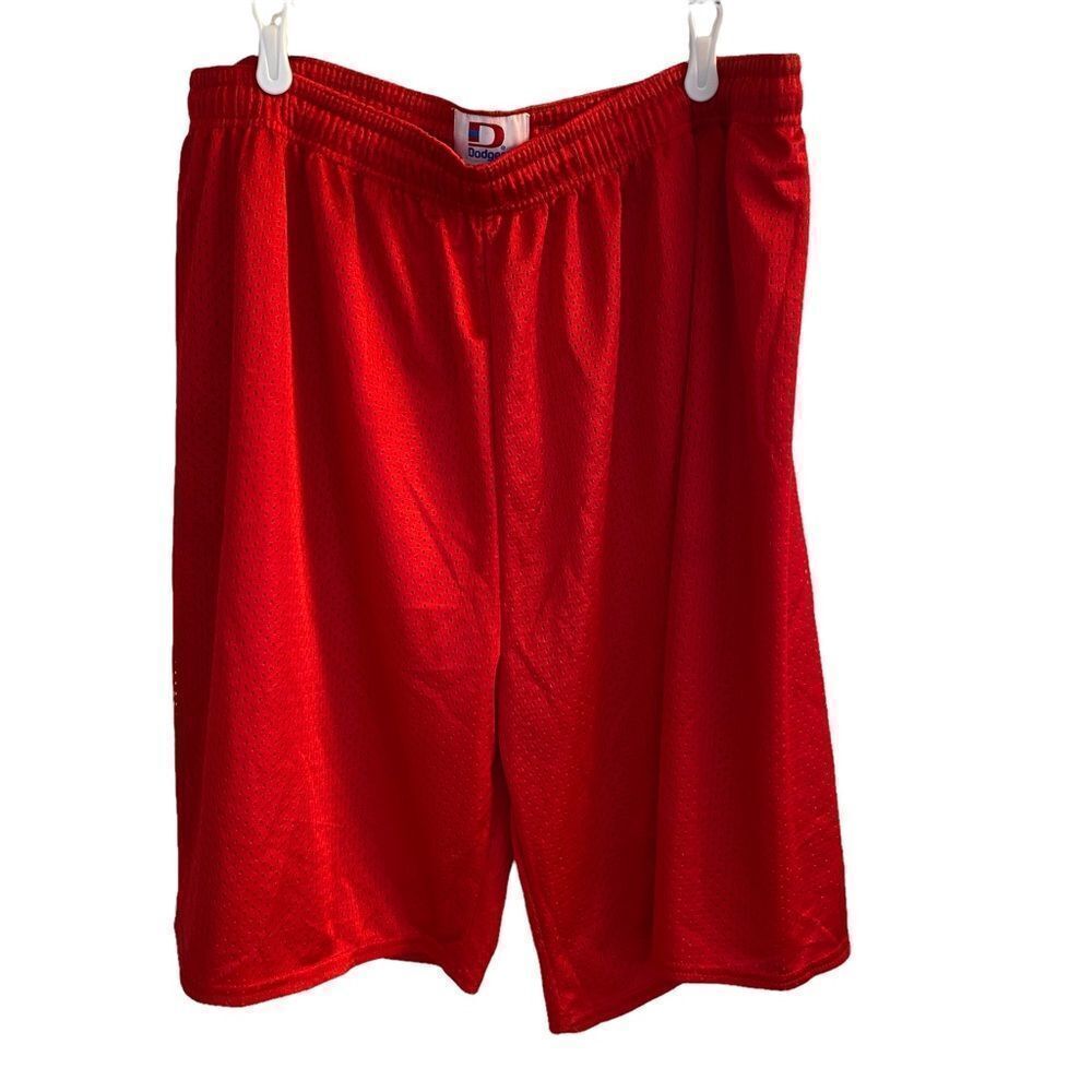 Dodger Athletic Shorts Mens‎ 2XL Red 434A Mesh Elastic Waist Sportswear